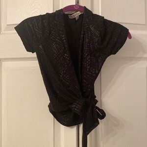 Gypsies Moondust Black Wrap top